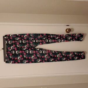 Purple rose skull leggings Size 26 worn once